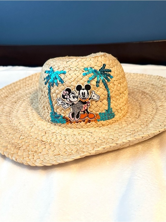 Disney Accessories - Walt Disney World Straw Hat Beach Vacation Mickey Minnie Mouse Adult OS